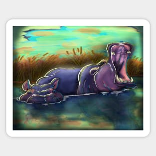 hippopotamus Sticker